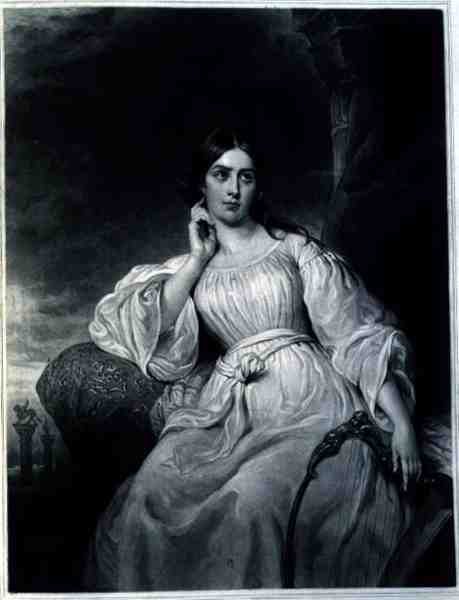 Madame Malibran i rollen som Desdemona, gravert av Charles Turner (1773-1857), ca. 1830-tallet (gravering) av Henri (after) Decaisne