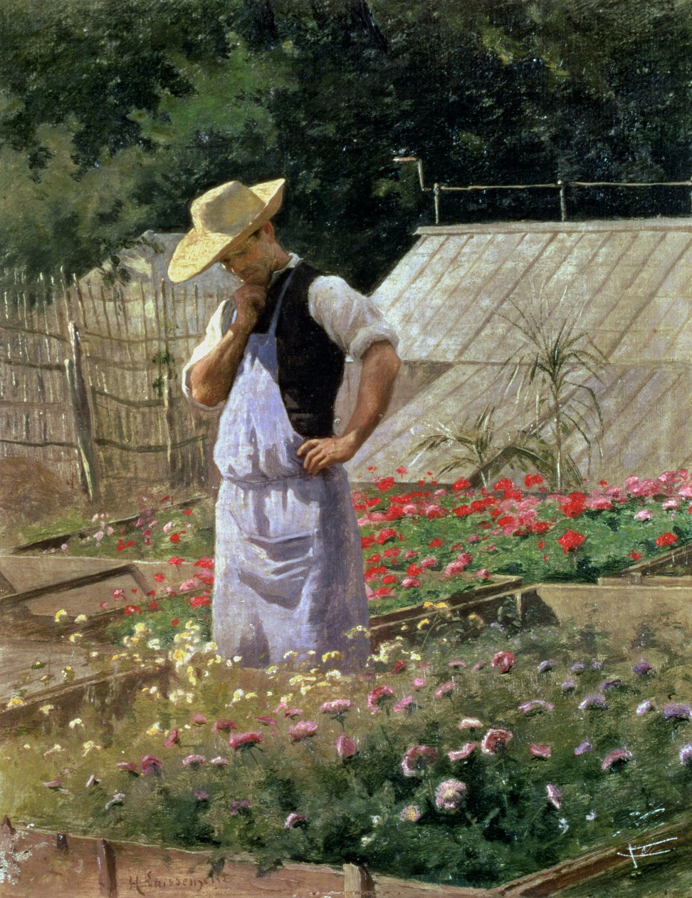 Et hjørne av rosehagen på Bagatelle av Henri Adolphe Laissement