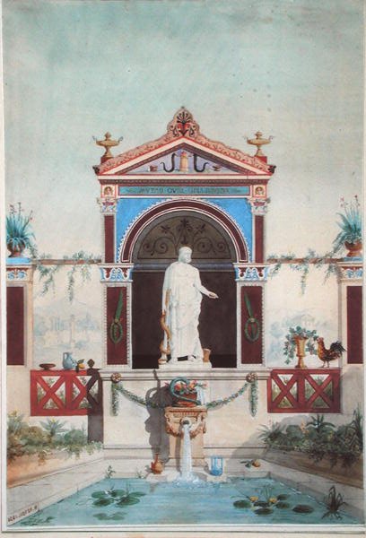 Design for en fontene til Aesculapius av Henri Antoine Revoil