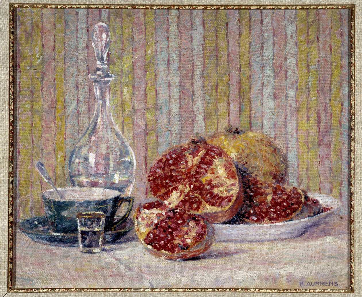 Stilleben med granater Maleri av Henri Aurrens (1873-1934) Obligatorisk omtale: Samlingsstiftelsen mv de Provence, Marseille av Henri Aurrens