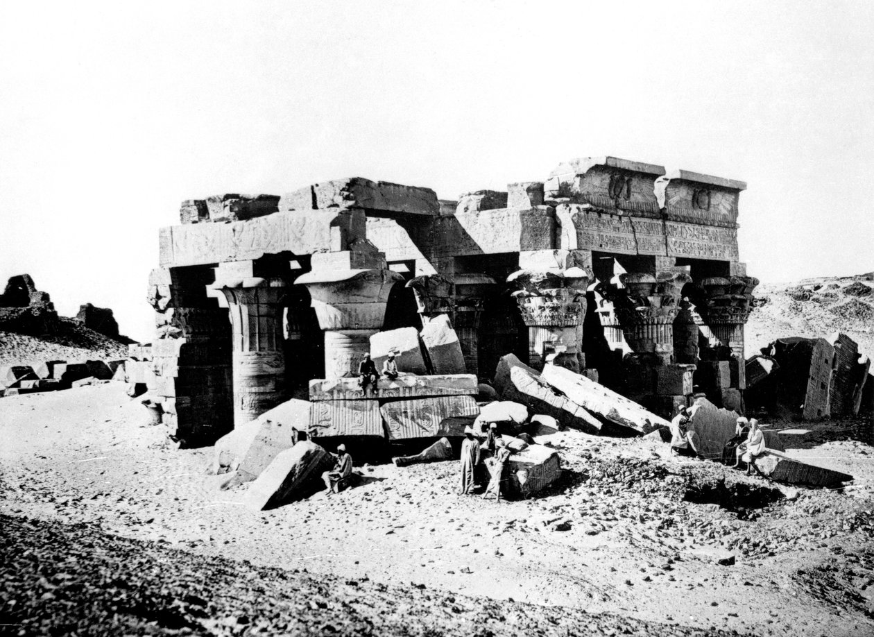 Ombos-tempelet, Nubia, Egypt, 1887 av Georges Henri Bechard
