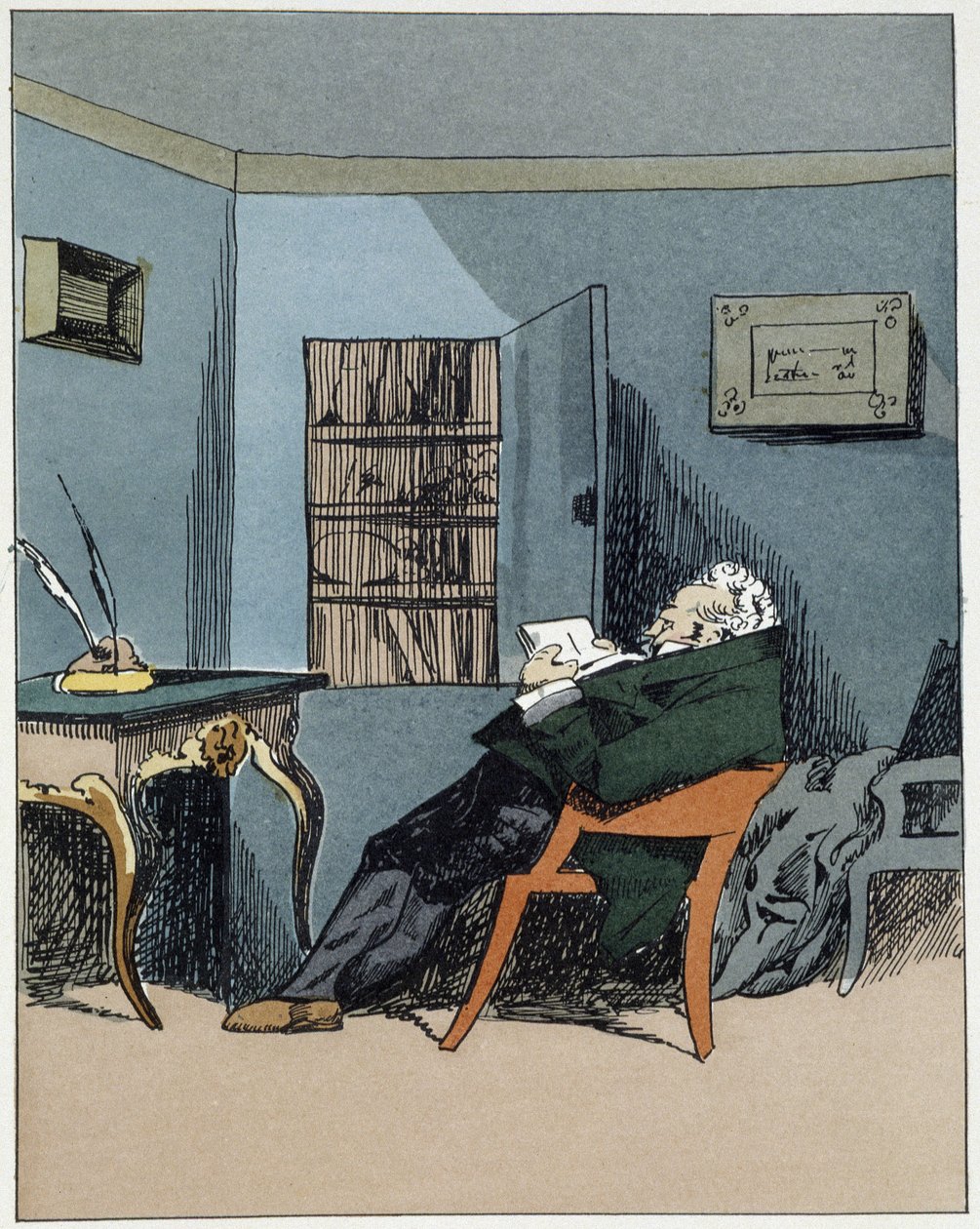 Kontorsjef - i "" Administrative mores"" av Henri Monnier av Henri Bonaventure Monnier