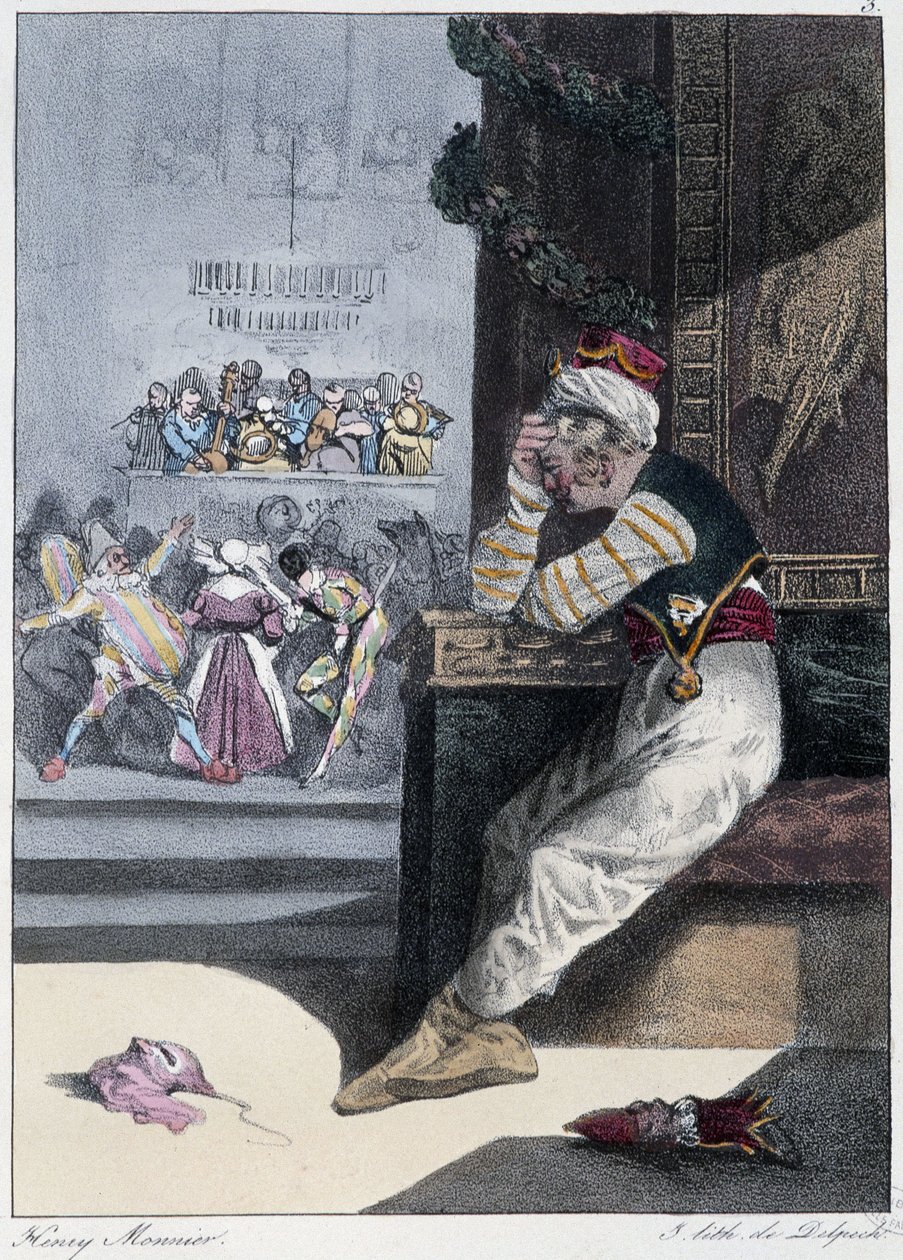 Le Carnival: "" Alle tar gleden der de finner ham"" - i "" Les pastemps"" av Henri Monnier, red. Delpech, Paris av Henri Bonaventure Monnier