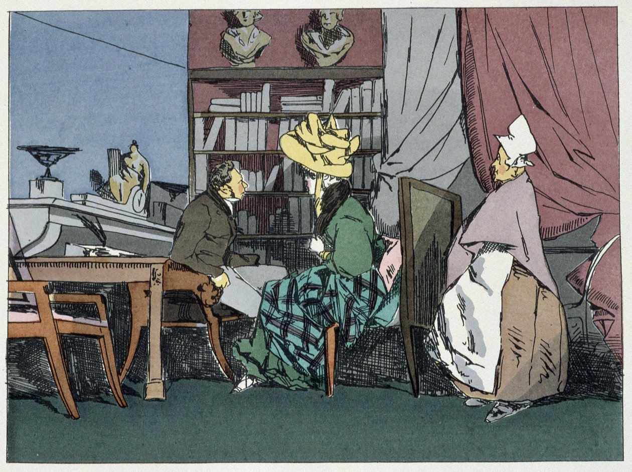 Herr avdelingssjefen gir audiens - i "" Administrativ moral"" av Henri Monnier av Henri Bonaventure Monnier