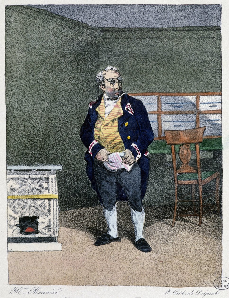Kontorgutt - i "" Administrative mores"" av Henri Monnier av Henri Bonaventure Monnier