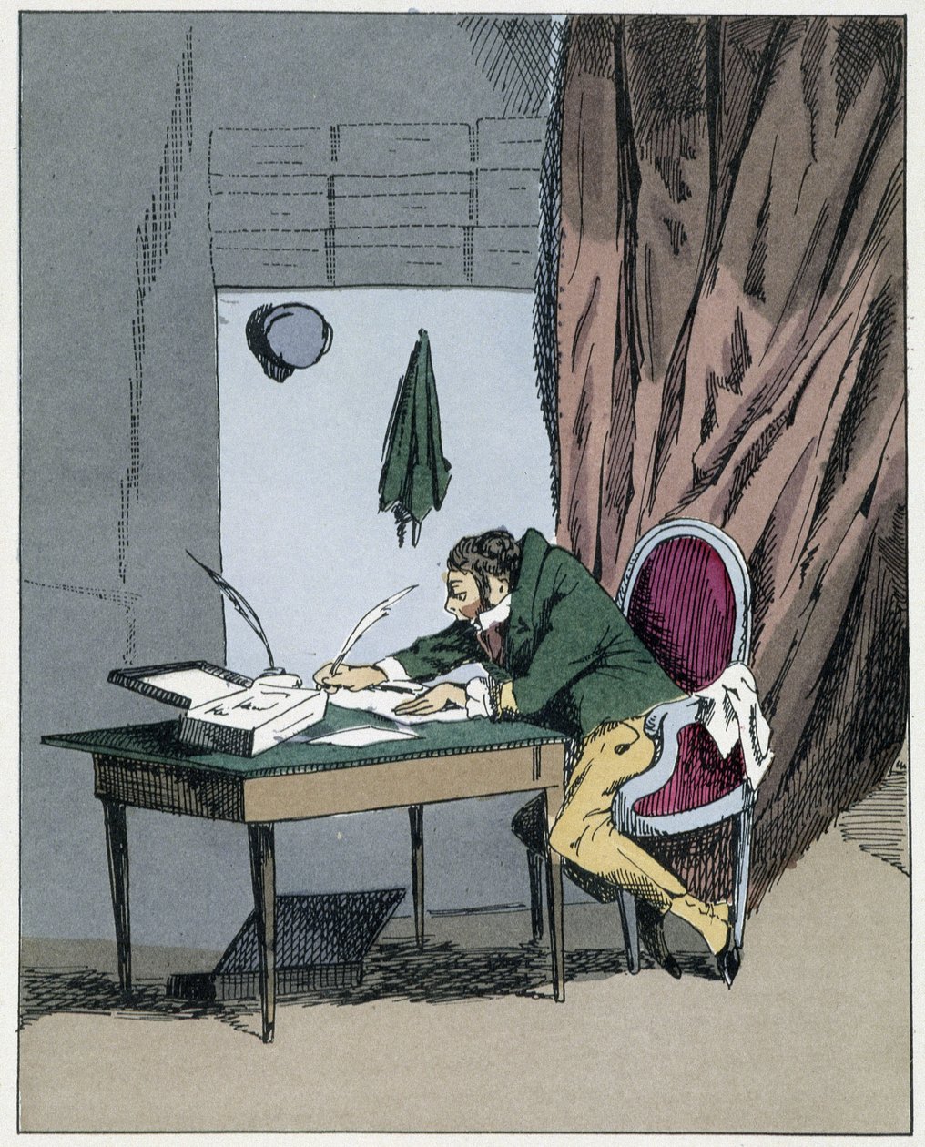 Supernumerary - i "" Administrative mores"" av Henri Monnier av Henri Bonaventure Monnier