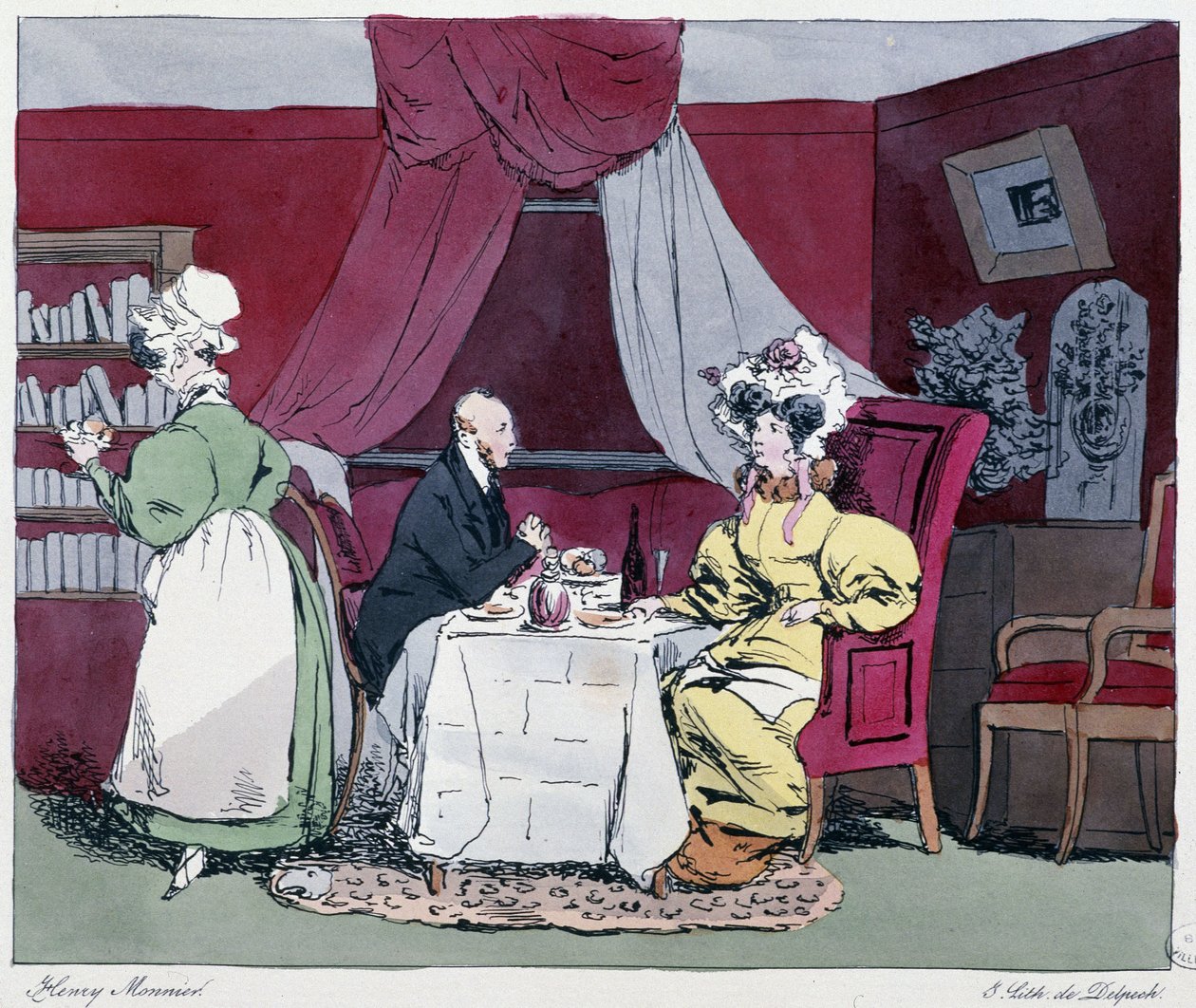 En lege på 1800-tallet - i "" Tidligere og i dag" av Henri Monnier, red. Delpech, Paris av Henri Bonaventure Monnier
