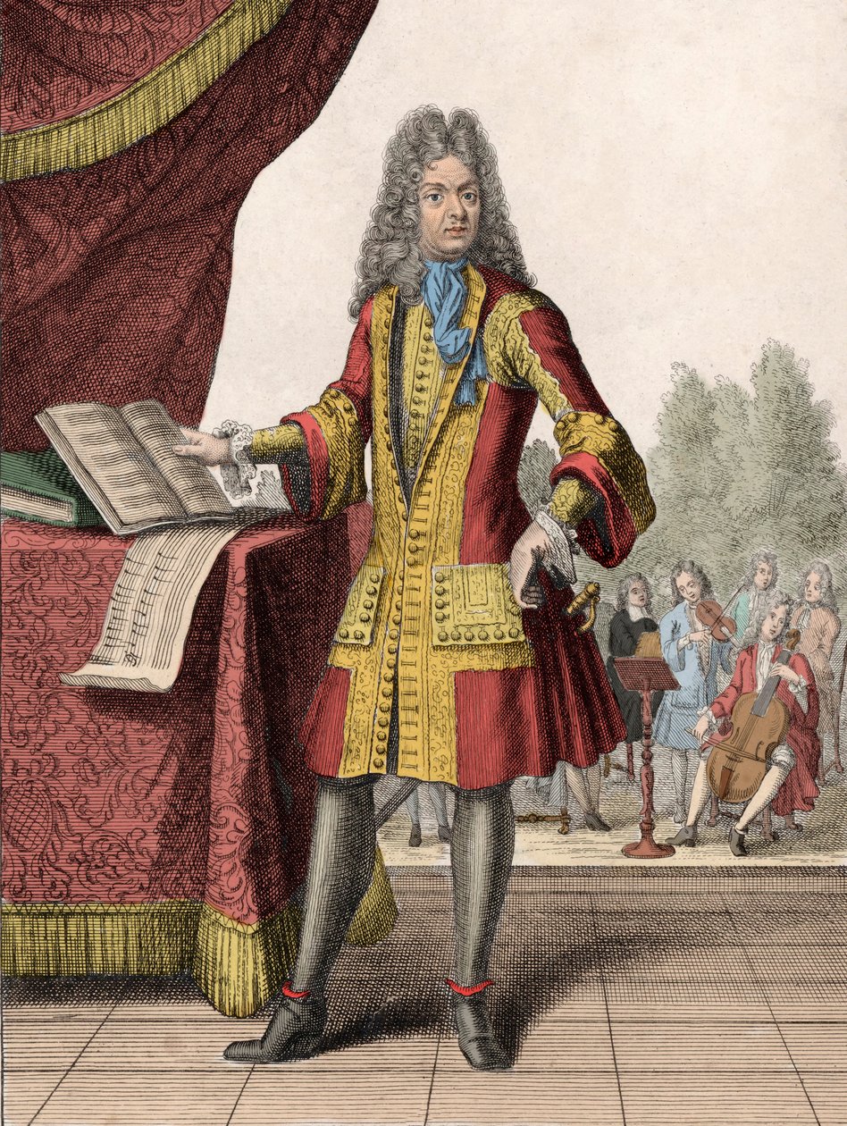 Portrett av Jean-Baptiste Lully (1632-1687) av Henri Bonnart