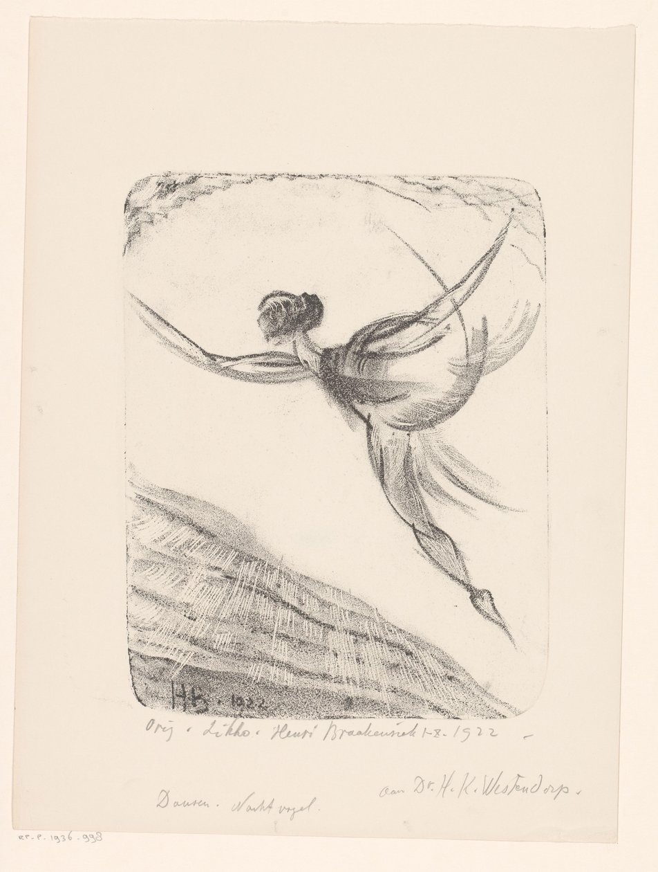 Å danse. Nattfugl (original tittel på objekt) av Henri Braakensiek (signed by artist)