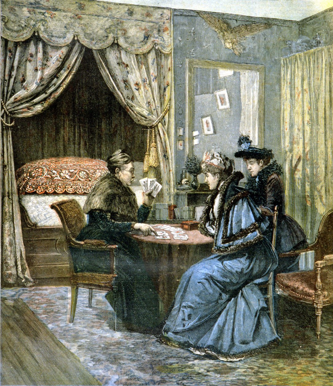 Kortskytterne - fra maleriet av H. Cain, i "" Le Petite Journal" av Henri Cain