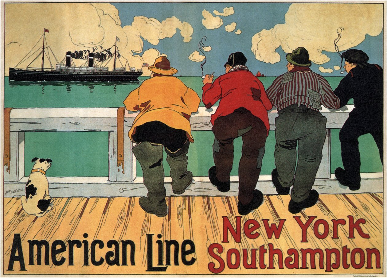 American Line, 1900 av Henri Cassiers
