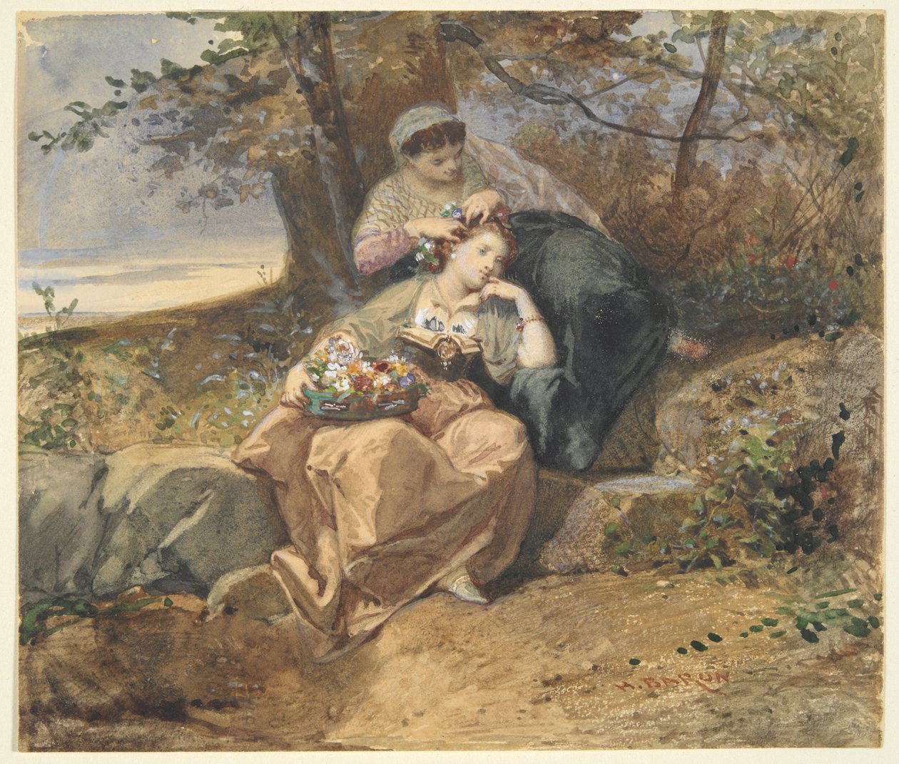 To kvinner av Henri Charles Antoine Baron