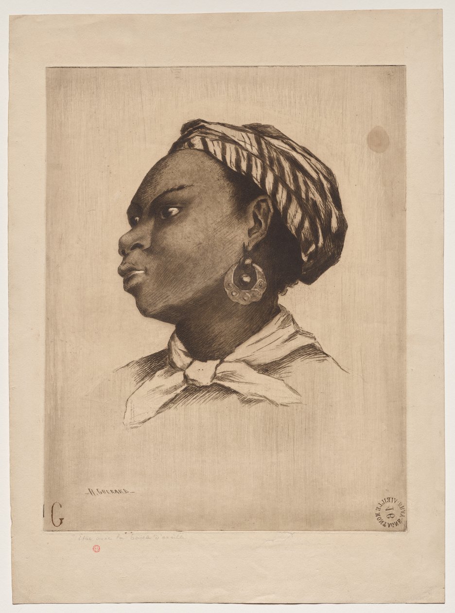 En afrikansk kvinne, etter Eva Gonzalès av Henri Charles Guérard