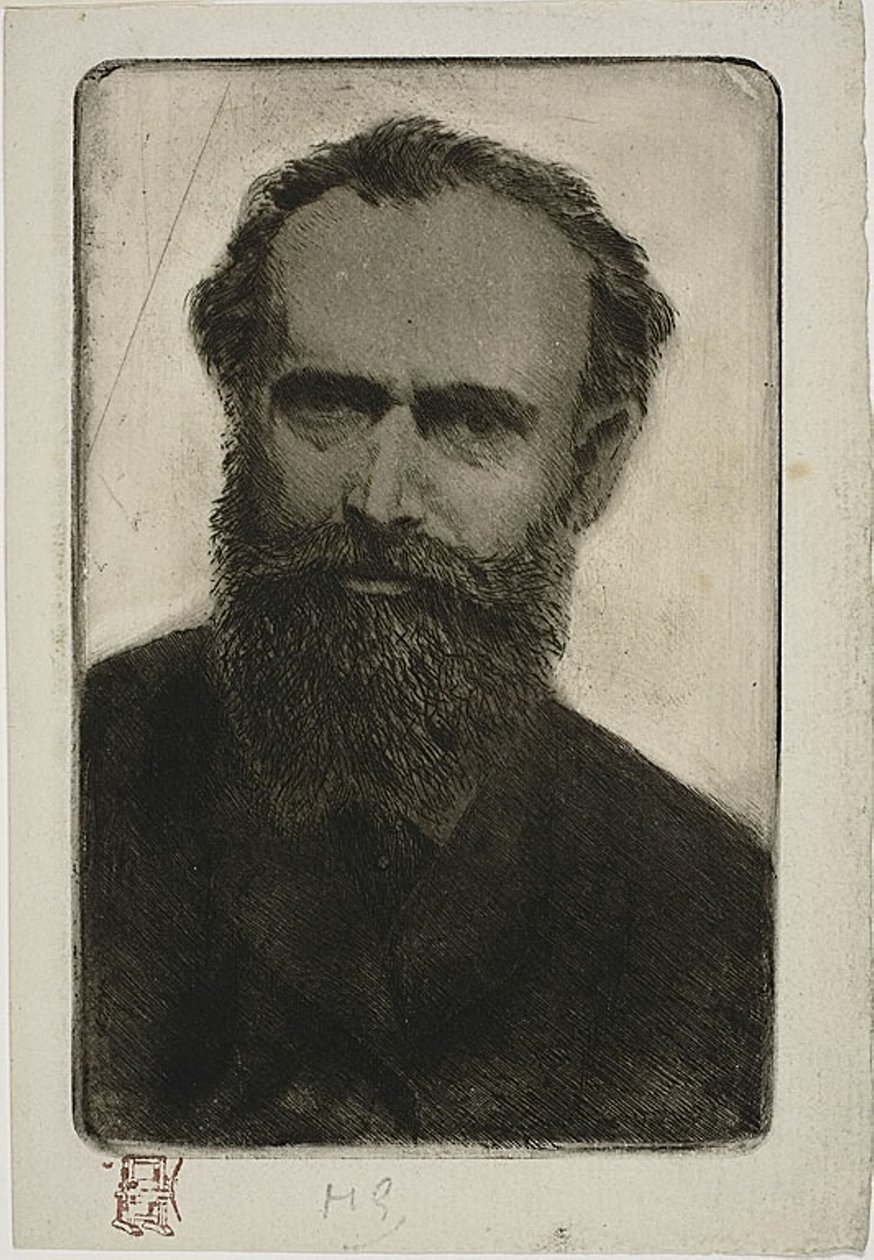 Portrett av Manet av Henri Charles Guérard