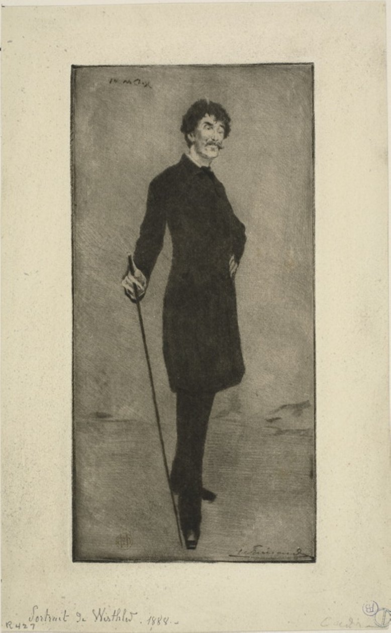 Portrett av Whistler av Henri Charles Guérard