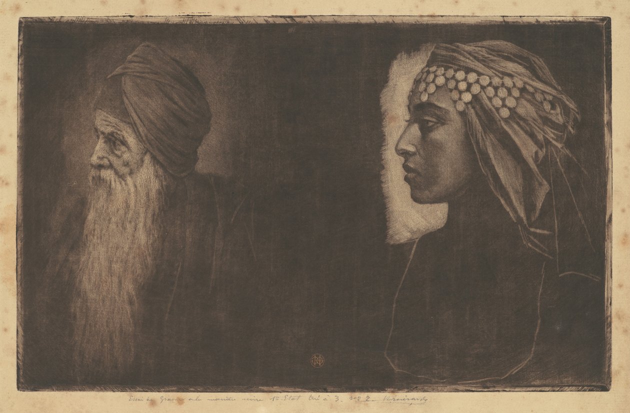 Salomon og Cleopatra av Henri Charles Guérard