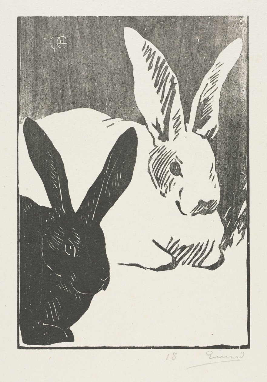 Kaninene, 1893. av Henri Charles Guérard