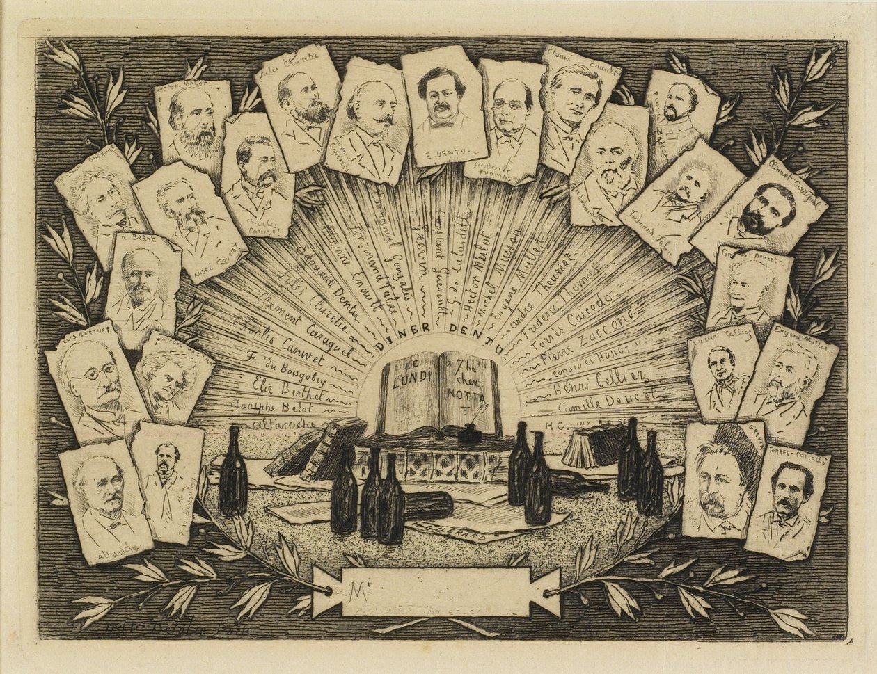 Tjueto portretter, 1881 (etsing, tørrpunkt) av Henri Charles Guérard