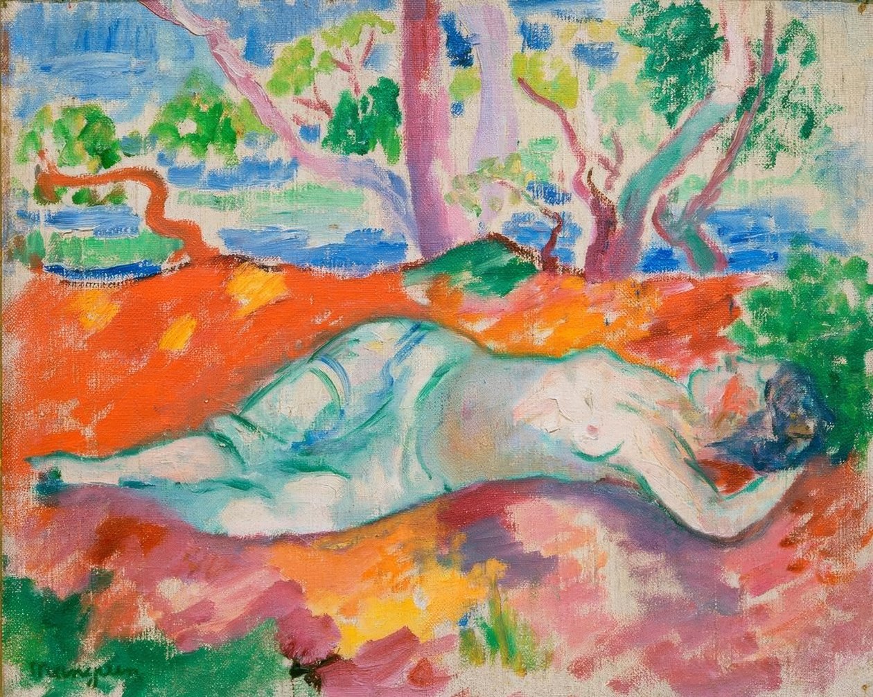 Rytter, sovende kvinne av Henri Charles Manguin
