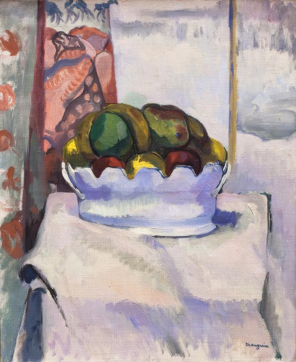 Frukt og moustier (leireretter) av Henri Charles Manguin