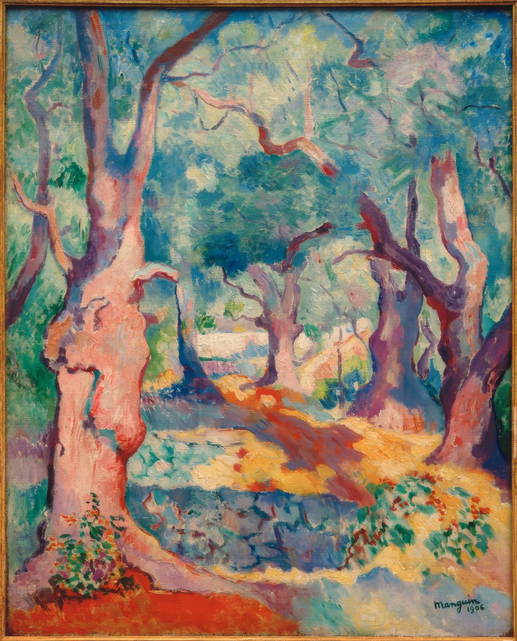 Oliventrær i Cavalière av Henri Charles Manguin