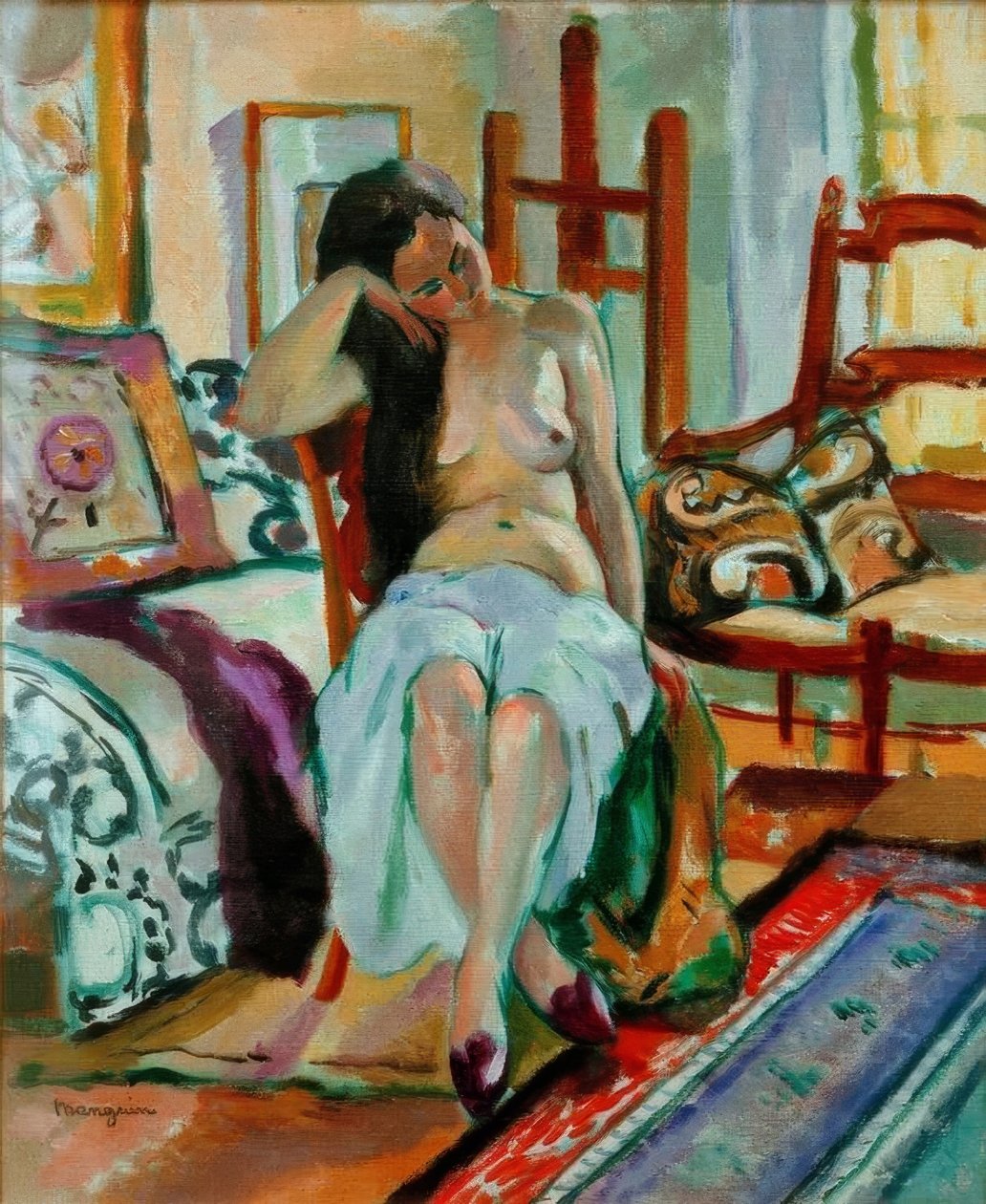 Naken i et interiør av Henri Charles Manguin
