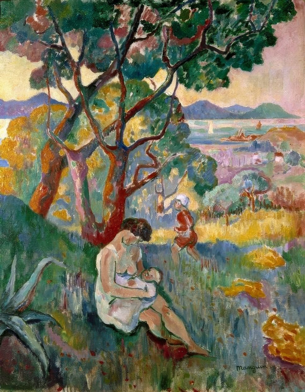 Saint-Tropez, utsikt fra villa Demière av Henri Charles Manguin