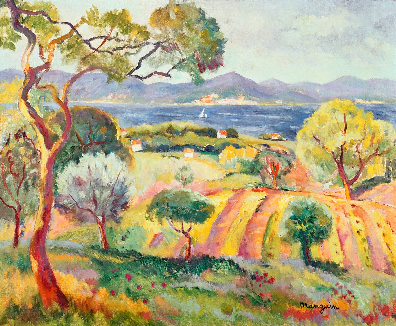 The Gulf of St. Tropez, ca. 1918 (olje på lerret) av Henri Charles Manguin