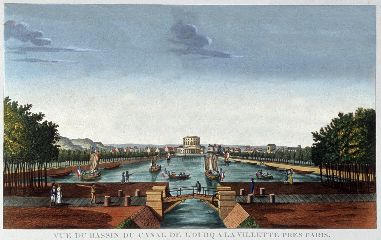 La Villette-bassenget, Paris av Henri Courvoisier Voisin