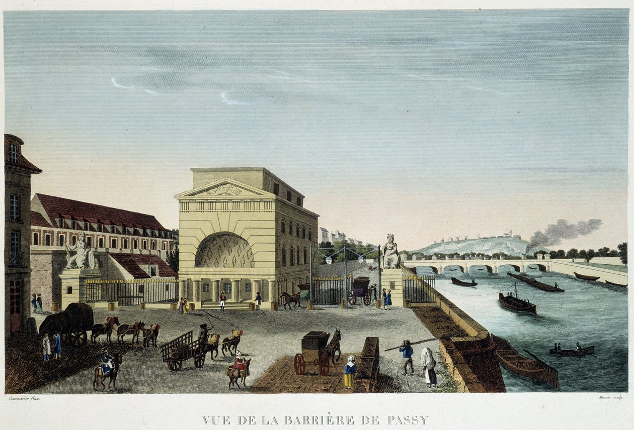 Barrière de Passy - i "" View of Paris in 1810: the barriers of Paris "" av Courvoisier, av Henri Courvoisier Voisin