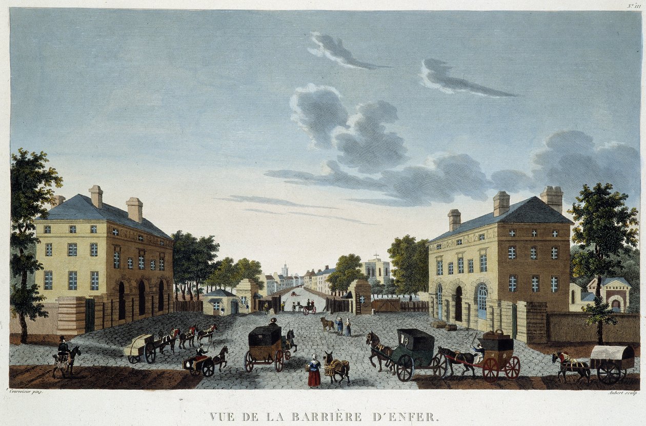 The Barrier of Hell, ca 1820 - i "" Views of Paris" av Courvoisier av Henri Courvoisier Voisin