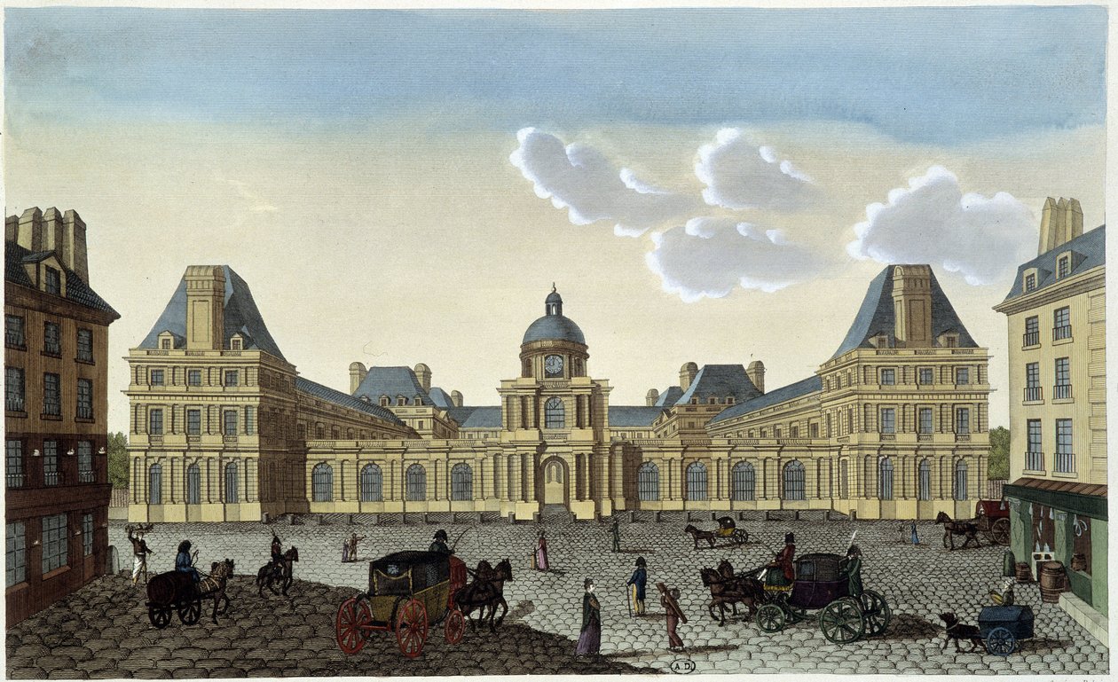 Utsikt over Palais du Luxembourg, rundt 1820 - i "" Views of Paris "" av Courvoisier av Henri Courvoisier Voisin