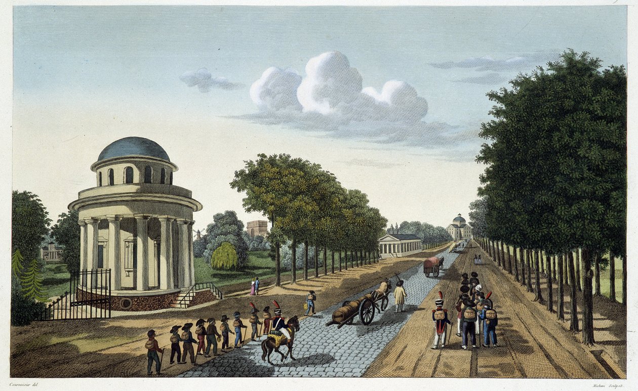Utsikt over Monceau-hagen - i "" Views of Paris"" av Courvoisier av Henri Courvoisier Voisin