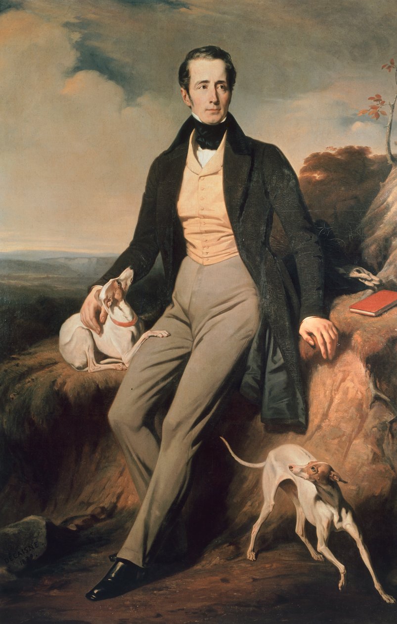 Portrett av Alphonse de Lamartine av Henri Decaisne