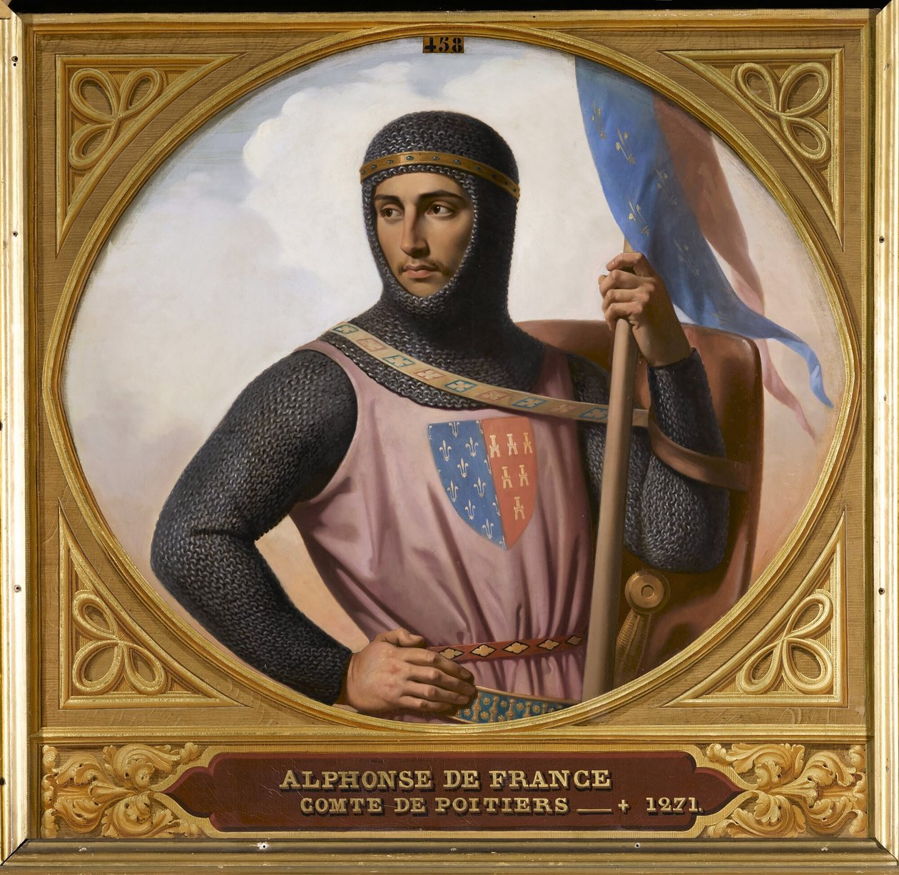 Prins Alphonse av Poitiers 1220-1271, greve av Toulouse, 1837. av Henri Decaisne