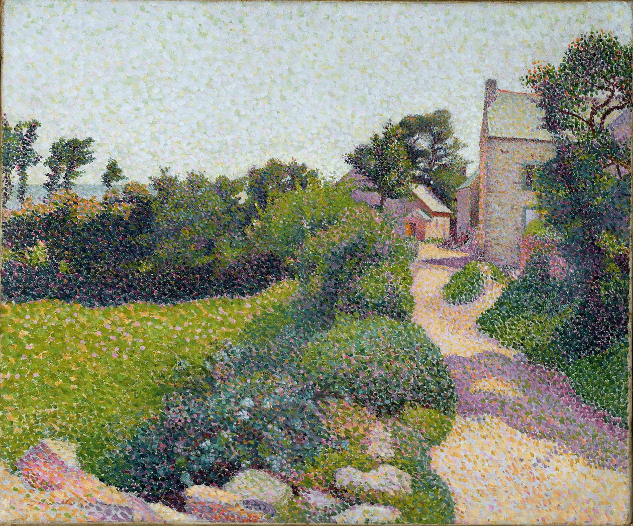 The Road in Sunlight, ca. 1887 (olje på lerret) av Henri Delavallee