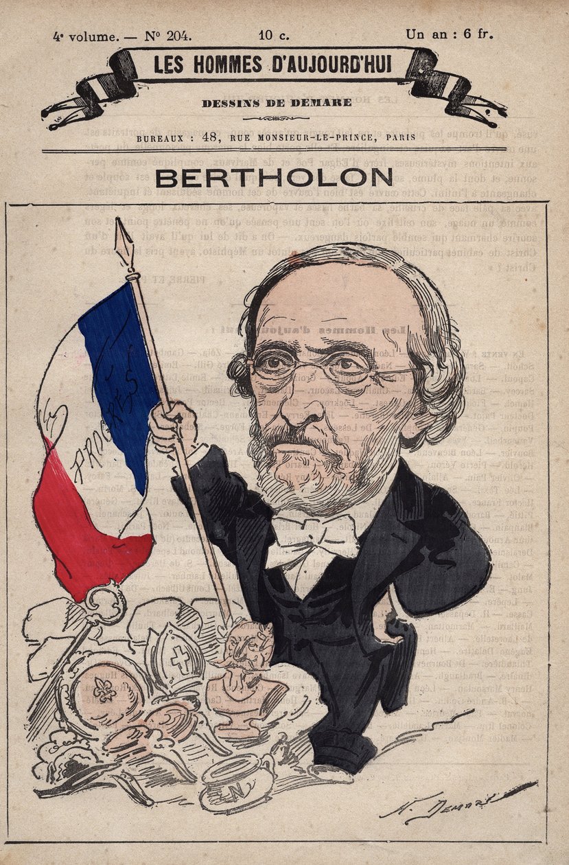 Tegneserie av Christophe Bertholon 1808-1885 fra 