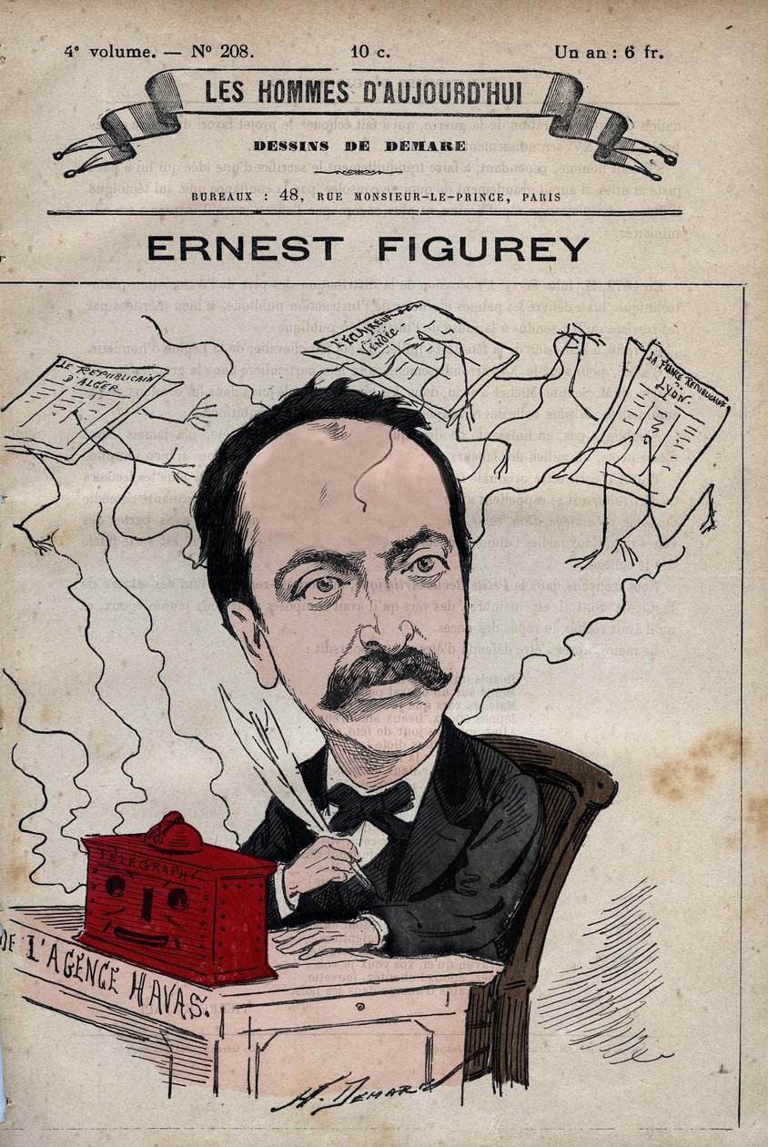 Tegneserie av Ernest Figurey (1836-1903) fra 