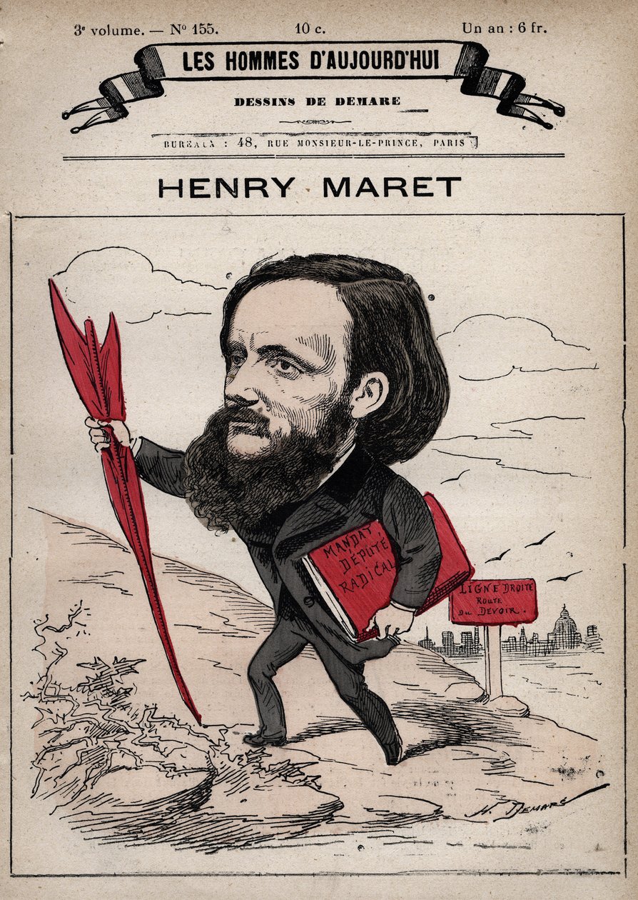 Tegneserie av Henri (Henry) Maret (1837-1917) engelsk journalist og politiker - fra 