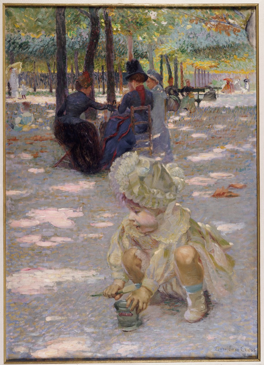 En august-ettermiddag på Luxembourg, 1886 av Henri Edmond Cross