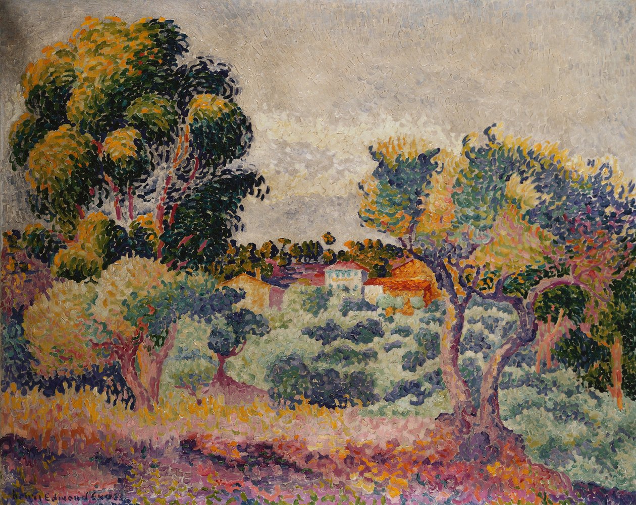 Eucalyptus og Olive Grove av Henri Edmond Cross