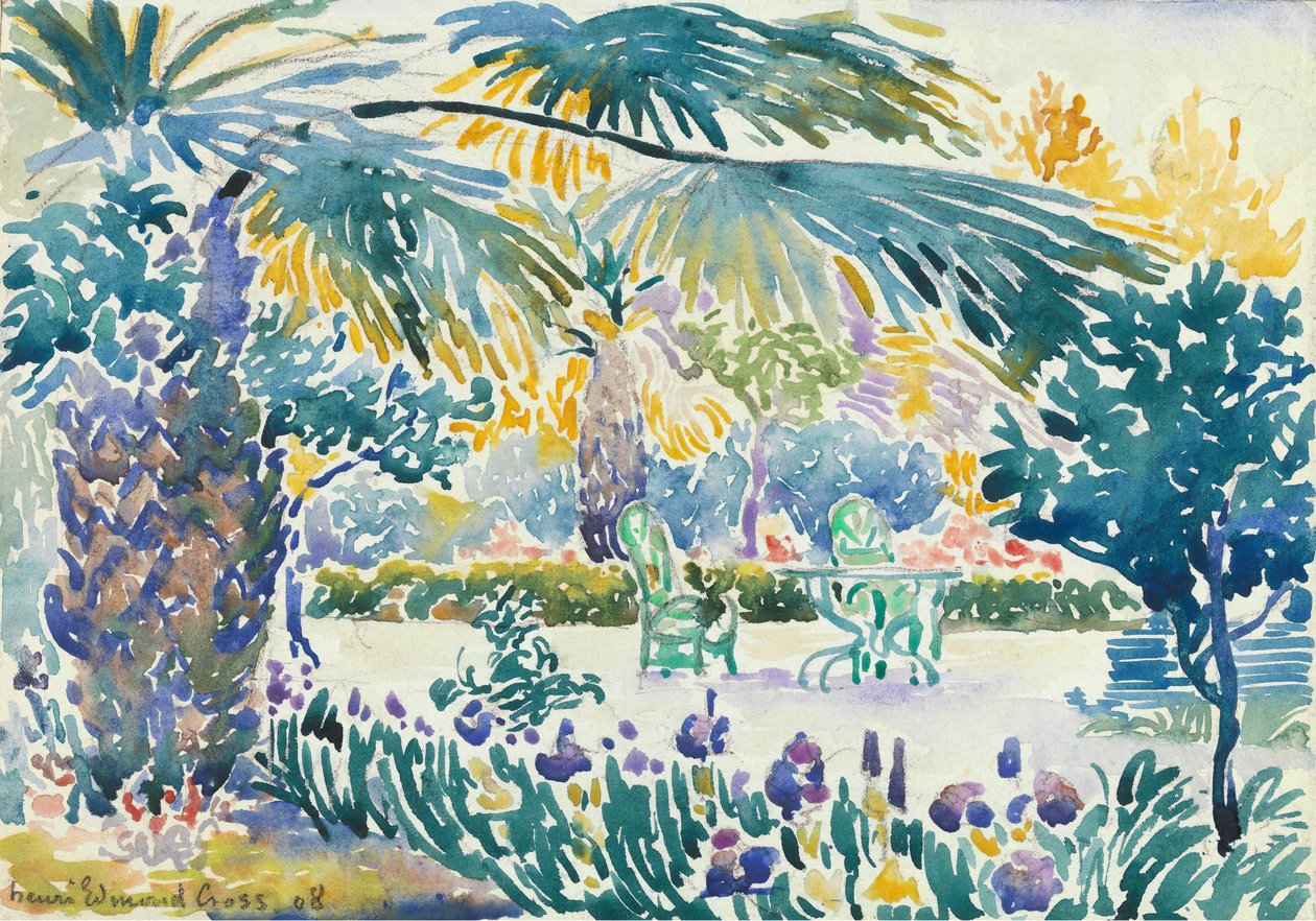 Garden of the Painter at Saint Clair, 1908. av Henri Edmond Cross