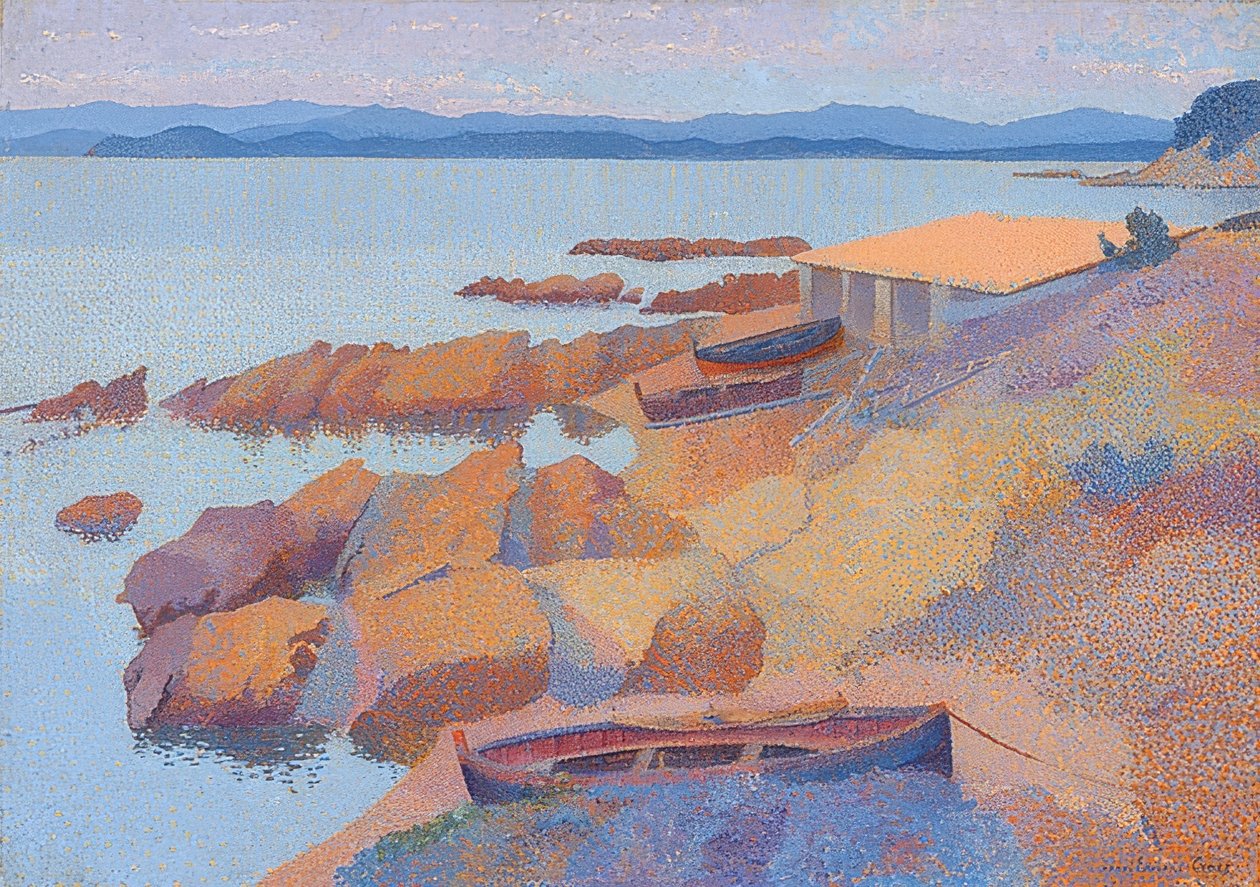 Kyst nær Antibes. 1891/92 av Henri Edmond Cross