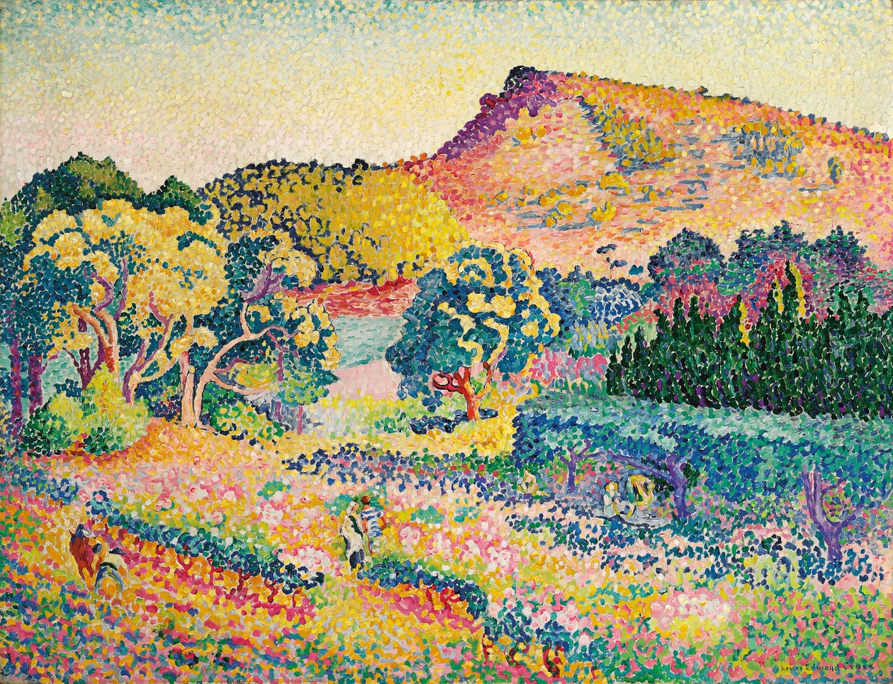Landskap med Le Cap Negre; Landskap med Kapp Negre, 1906 av Henri Edmond Cross
