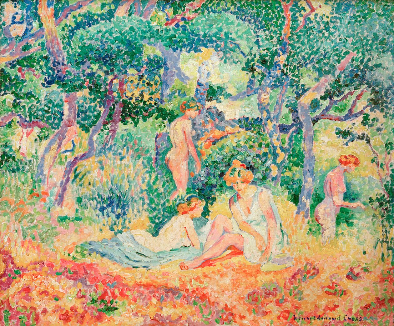 Le Bois eller Nu sous bois, 1906-1907. av Henri Edmond Cross