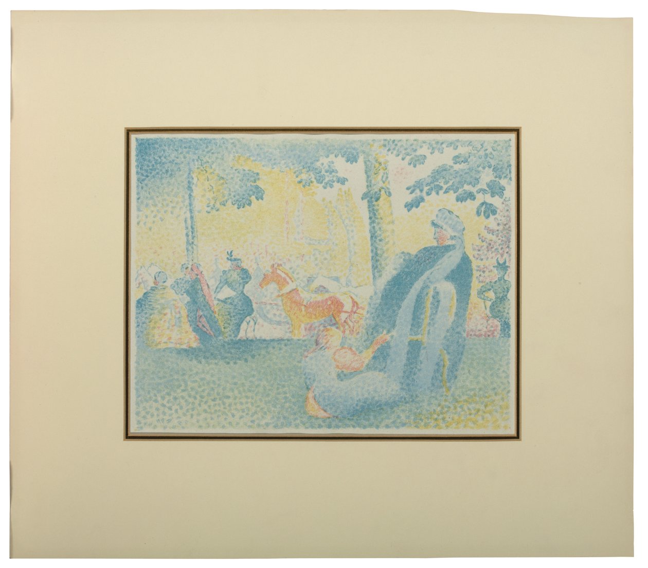 Les Champs Elysees, fra Pan, 1898 av Henri Edmond Cross