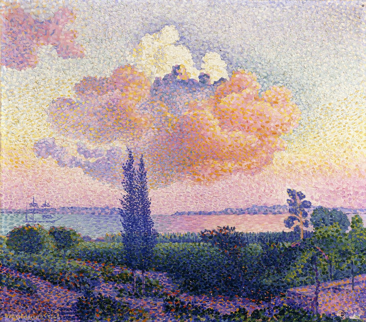 Rosa skyer, ca. 1896 av Henri Edmond Cross