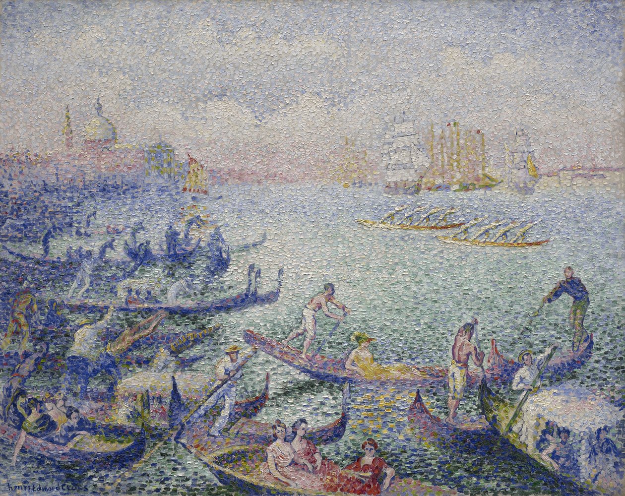Regatta i Venezia, september 1903 - januar 1904 av Henri Edmond Cross
