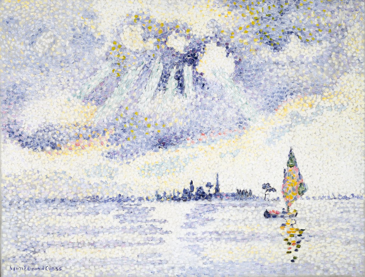 Solnedgang på lagunen, Venezia, ca. 1903-04 av Henri Edmond Cross