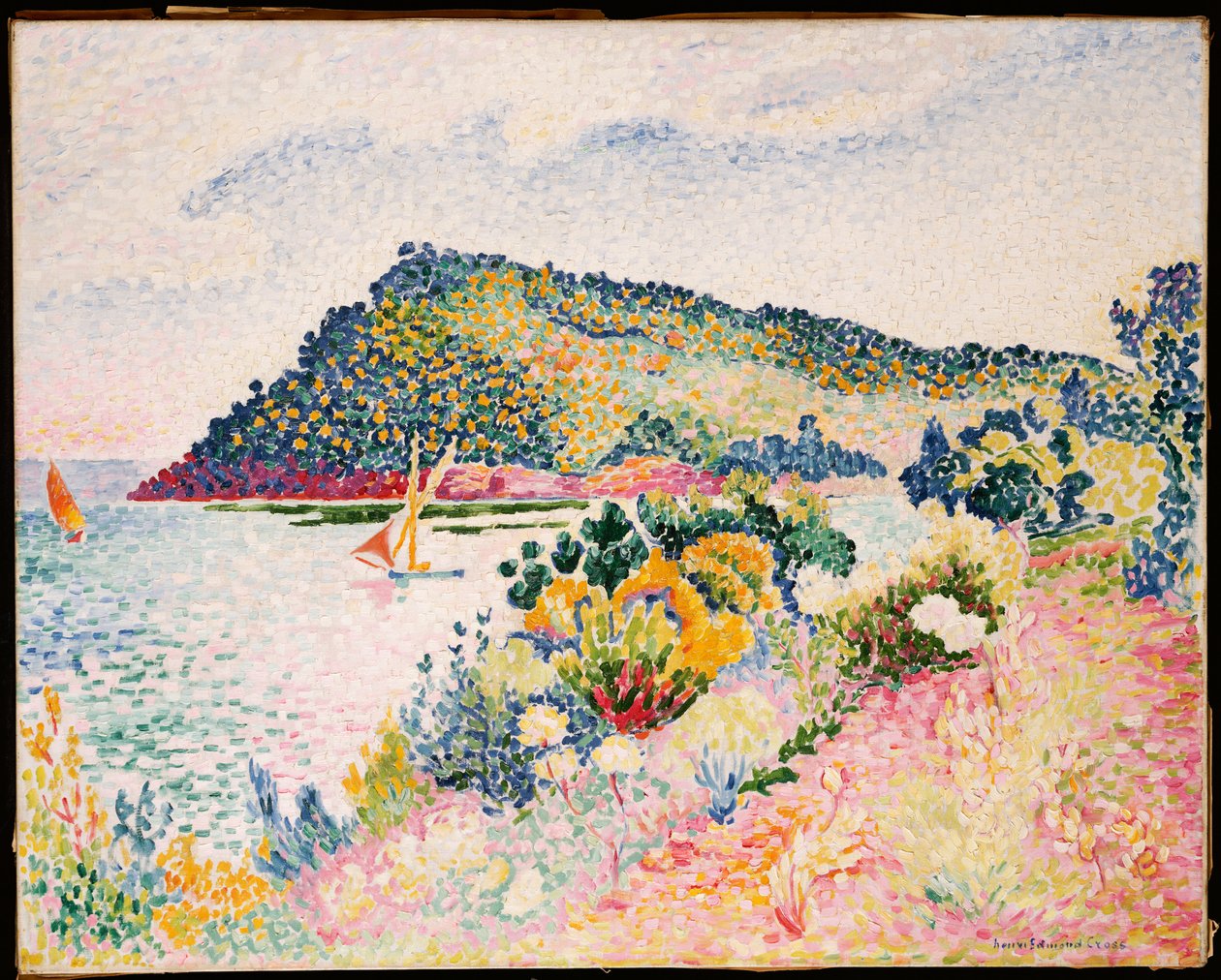 The Black Cape, Pramousquier Bay, 1906 av Henri Edmond Cross